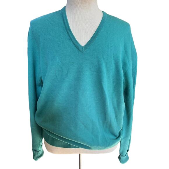 St Croix Sweater 100% Zephyr Wool V-neck Sz XXL Long Ret $532 - Picture 1 of 8